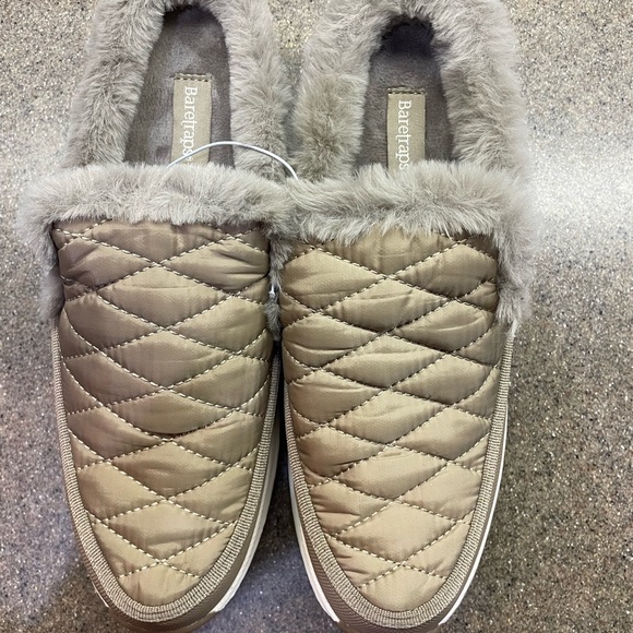 🆕 BareTraps Quilted Lined Slipper Mules Clogs, Taupe - Picture 2 of 6
